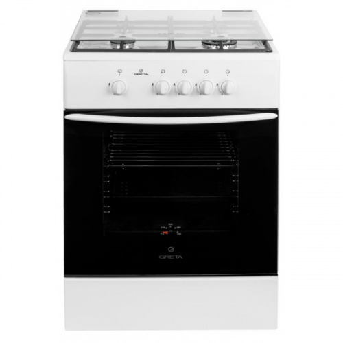 плита газовая Greta  600 (11) бел.стек.крыш.