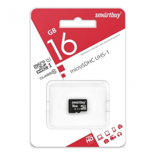 ф\к Sicure Digital micro SDHC16Gb Smart Buy Class 10 UHS-I без адаптера