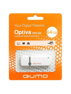 ф\к USB2.0 64GB Qumo Optiva 02 белый