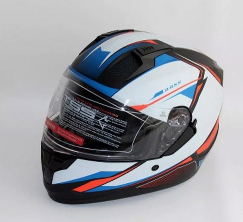 мотошлем Racer BLD-M67E интеграл, черный/синий (XL)